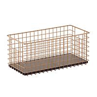 The Container Store Narrow Maddox Wire Grid Bin Gold