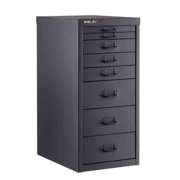 Bisley White 8- & 10-Drawer Collection Cabinets