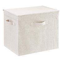 The Container Store Storage Cube Grey Stripe
