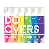 Ooly Do-Overs Erasable Highlighters Rainbow Pkg/6