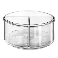 Everything Organizer Deep Turntable w/ Removable Bins Clear