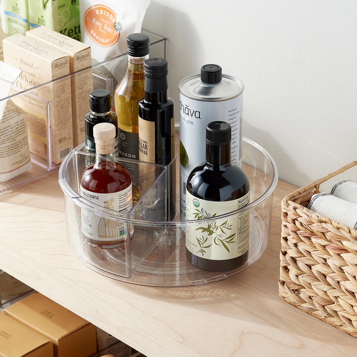 Everything Organizer Deep Turntable with Removable Bins