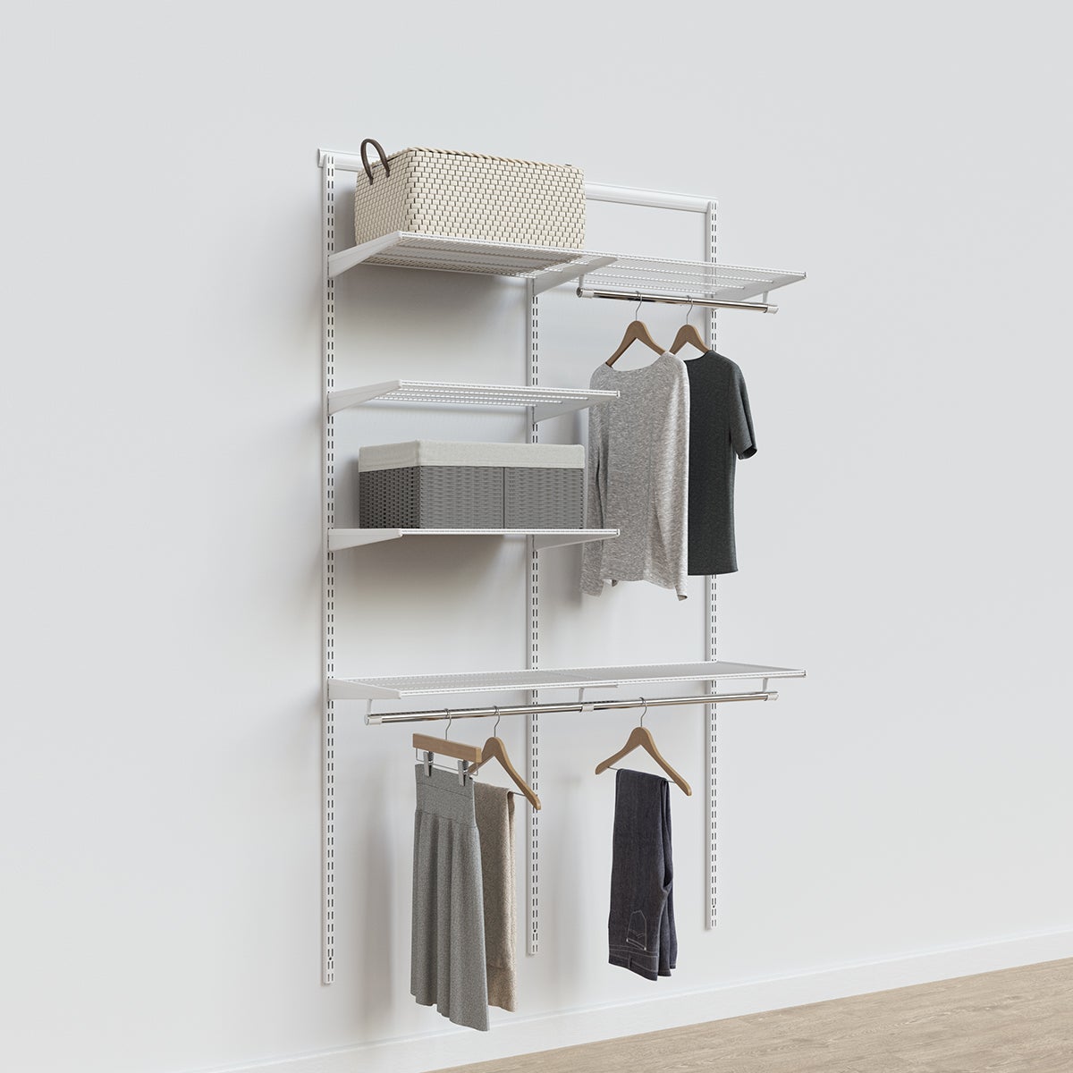 Elfa Classic 4' White Kit | The Container Store