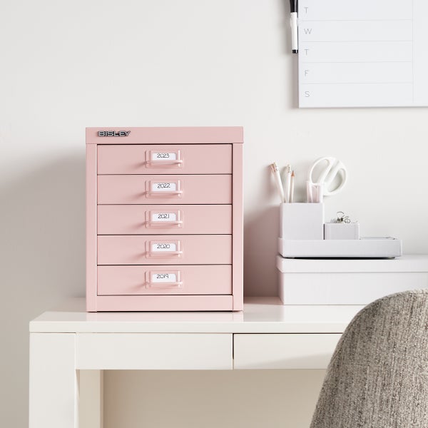 Bisley 5 Drawer Pink Matttroy