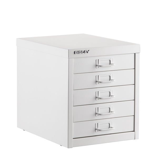 Bisley 5 Drawer Steel Cabinet 13 H x 11 W x 15 D Steel Blue