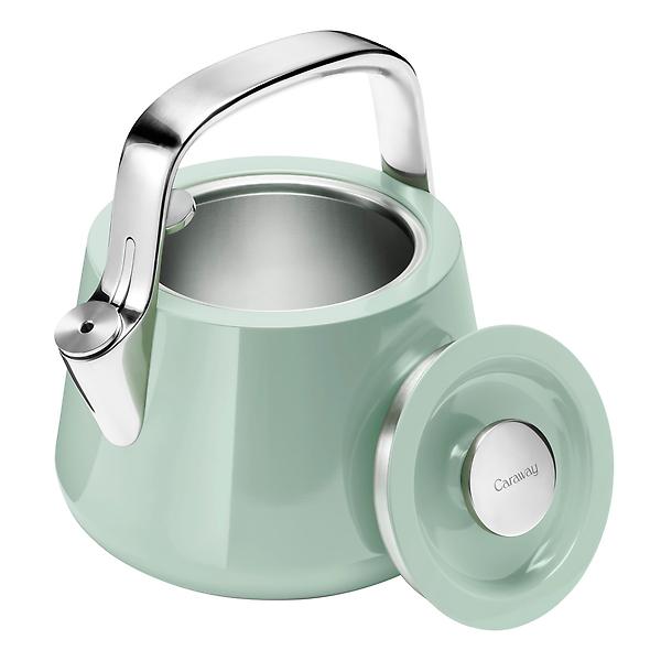 Caraway Whistling Tea Coffee Kettle Pot 2-Quart Stainless Steel Sage Green