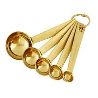 The Container Store Stainless Measuring Spoons Gold Set of 5