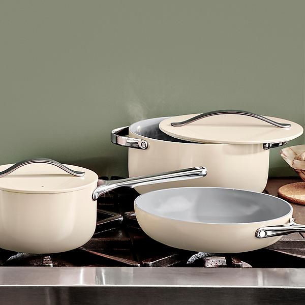 Caraway Nonstick Ceramic Cookware Set (12 Piece) Pots, Pans, Lids