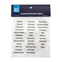Personal Care Adhesive Labels Black on Clear Pkg/36
