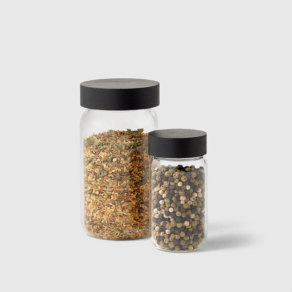 Crutello 20 Pack 4 Oz Spice Jars with Black Bamboo Lids for Spices, Ho -  crutello