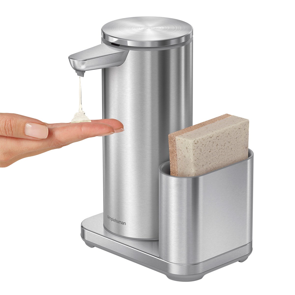 Magnetic Soap Dispensing Dish Brush & In-Sink Holder