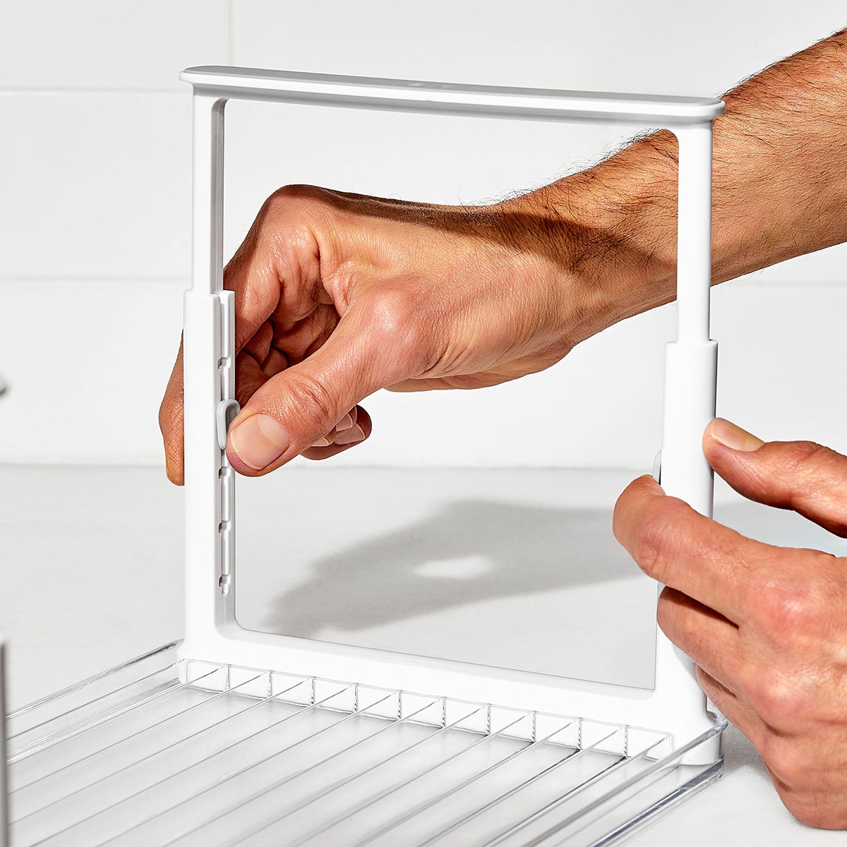 OXO Good Grips Adjustable Refrigerator Shelf Riser | The Container