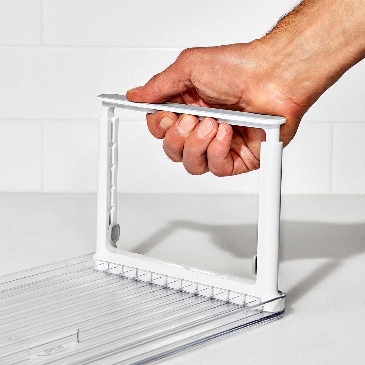 OXO Good Grips Adjustable Refrigerator Shelf Riser | The Container