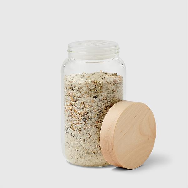 ALANI Slim Glass Spice Jars With Bamboo Lid Size 210ml Organise