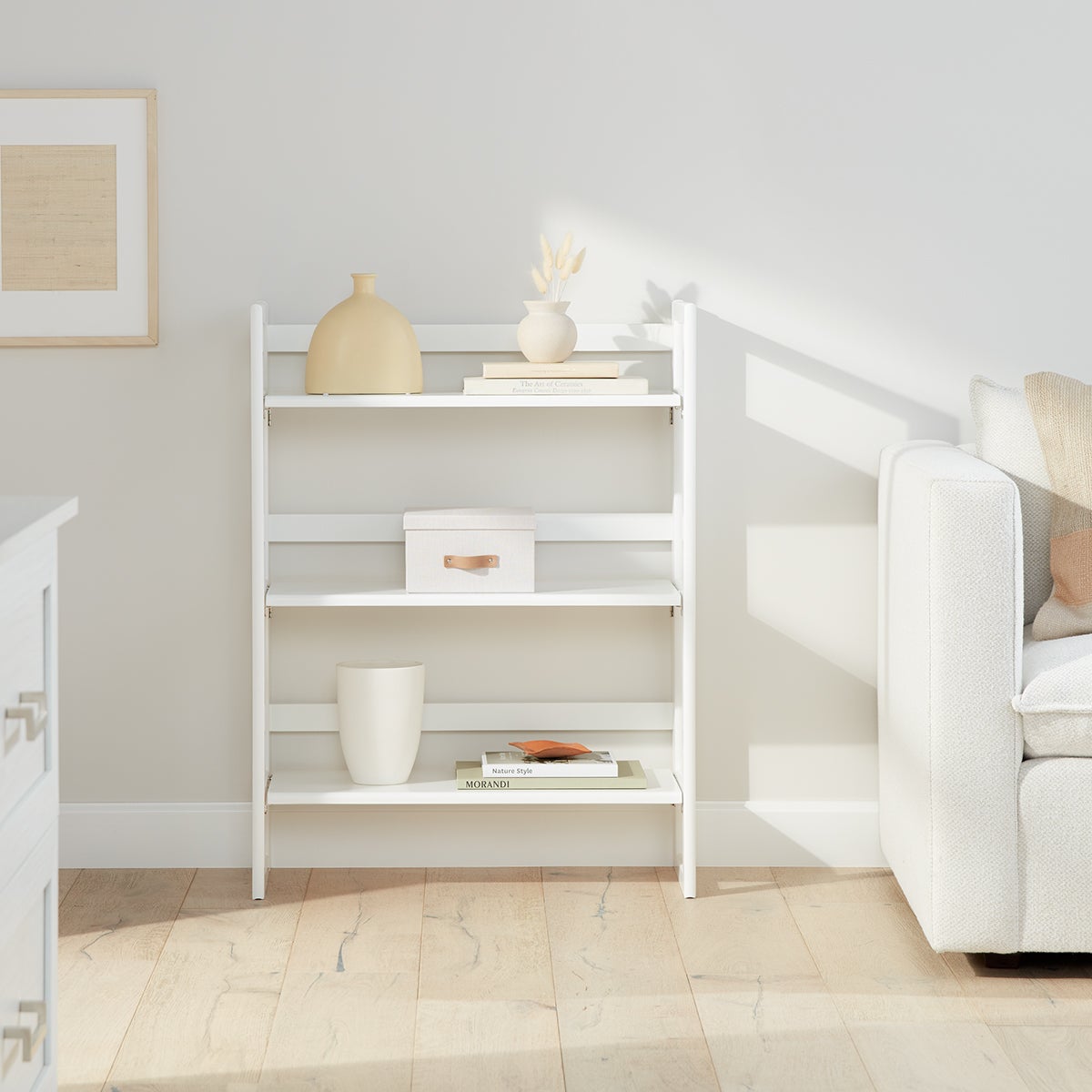 Real wood discount bookcase white