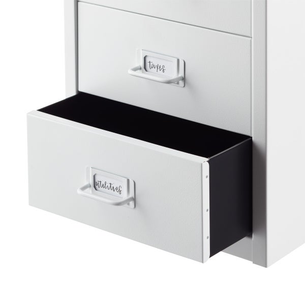 Bisley White 8- & 10-Drawer Collection Cabinets
