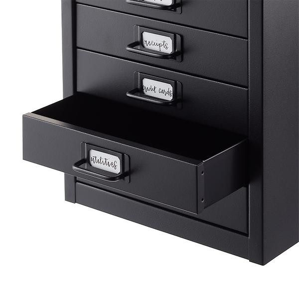 Bisley® 5 Drawer Steel Desktop Multidrawer Cabinet, Light Gray