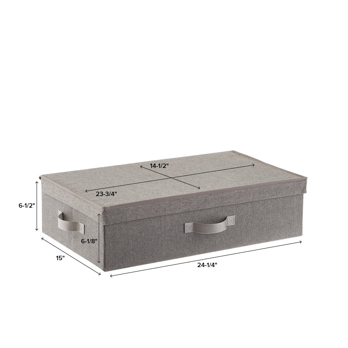 The Container Store Our Long Underbed Box - 35-5/8 x 18-1/4 x 6-1/4 Height - Each