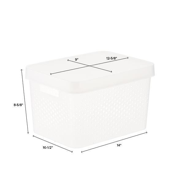 Curver Small Infinity Box with Lid - Light Grey - 10-1/4 x 7 x 4-7/8 H - Each