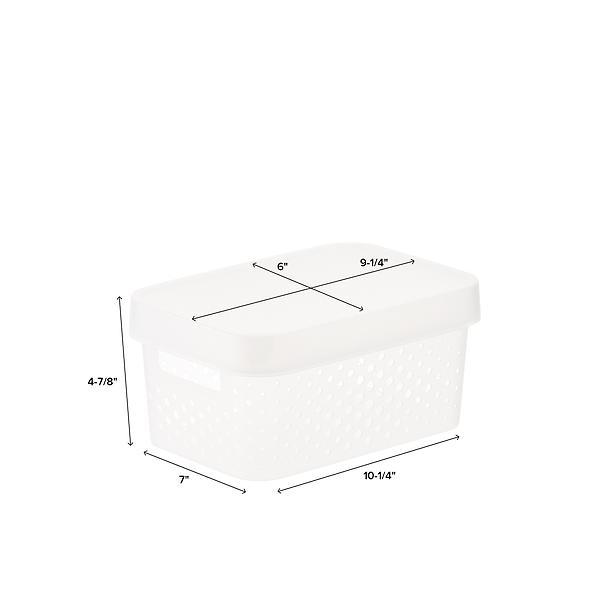 Curver Large Infinity Box w/ Lid Soft Pink, 14 x 10-1/2 x 8-5/8 H | The Container Store