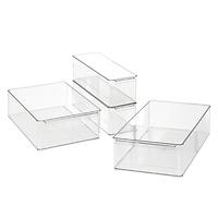 Everything Organizer Stacking Fridge Bin Clear Set of 4