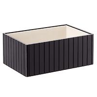 The Container Store Artisan Pine Bin Black