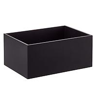 The Container Store Large Artisan Bamboo Bin Black