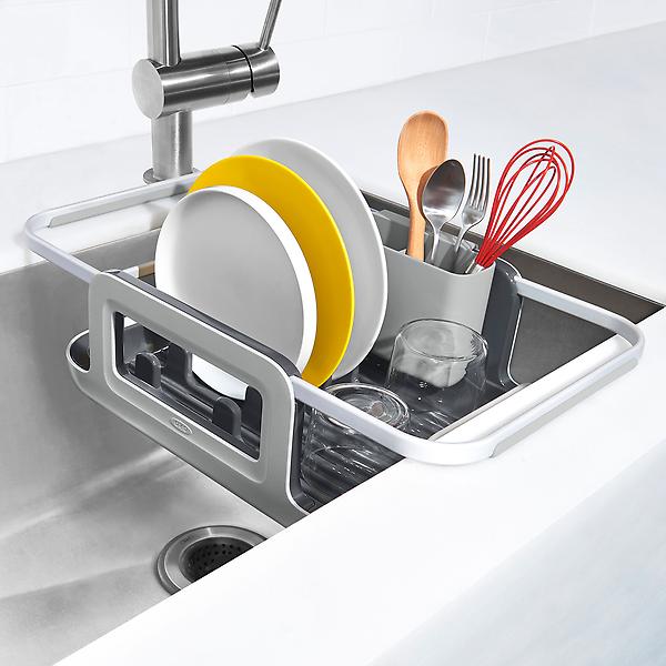Dish Drying Rack Over Sink Display Drainer Kitchen Utensils Holder