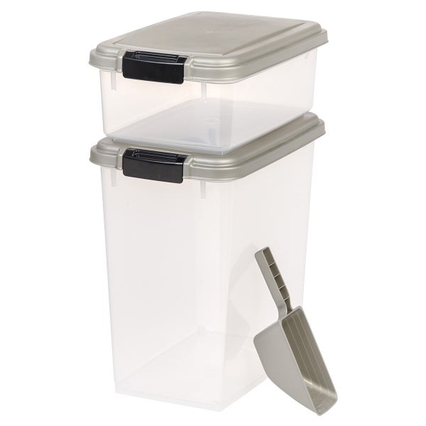 3-Piece Stackable Pet Food Storage Container Combo