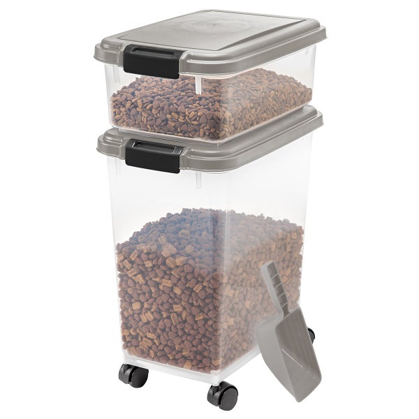 1pc Single Layer Stackable Pet Food Can Organizer