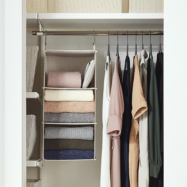 I like the size of the hanging compartments (Small full-length area) with  plenty of shelves.