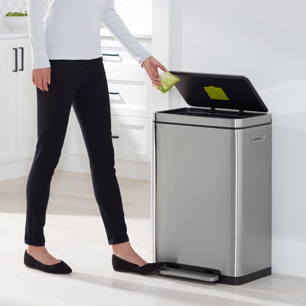 The Container Store 12 gal./45L Step Trash Can