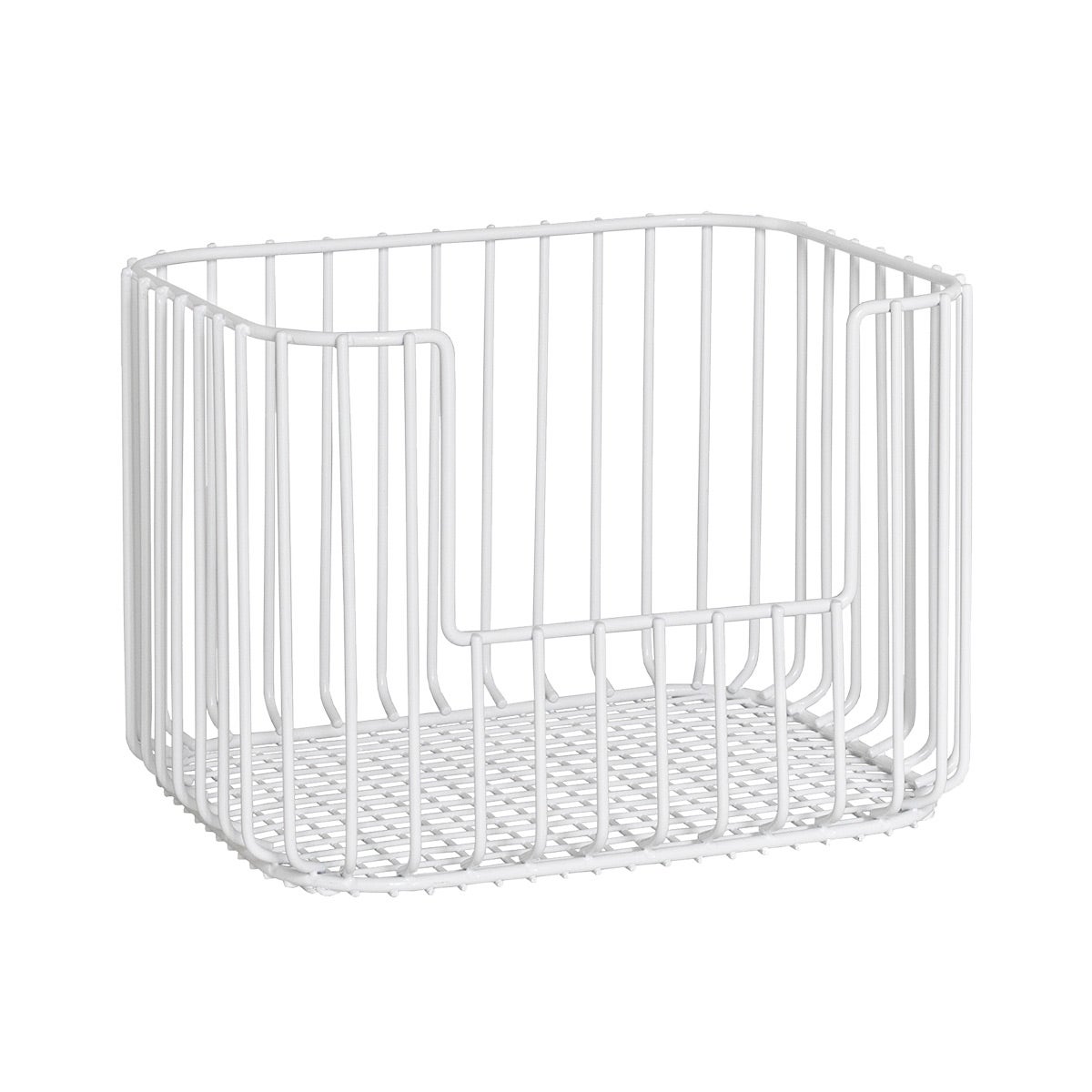 Small White Metal Kids Stacking Storage Bin + Reviews