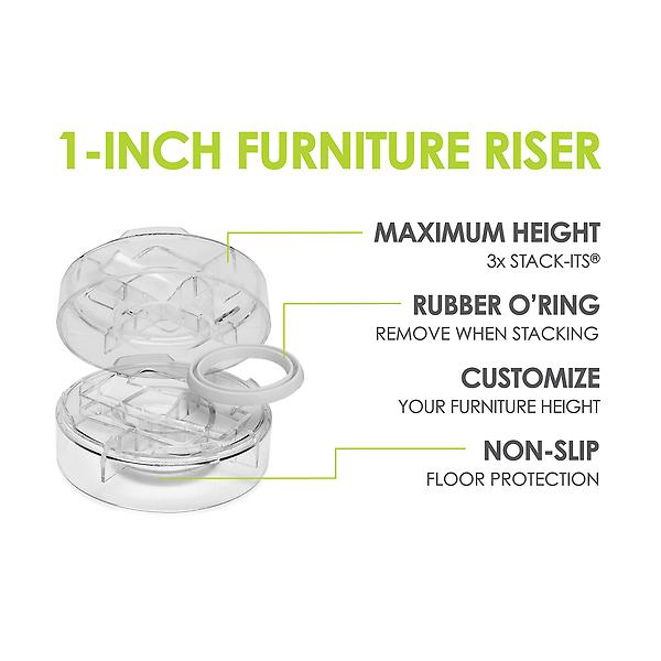 Slipstick 3-in Tall Premium Bed Risers 4 pk in the Bed Risers