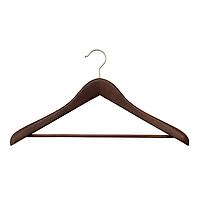 The Container Store Coat Hanger with Ribbed Bar Stained Birch