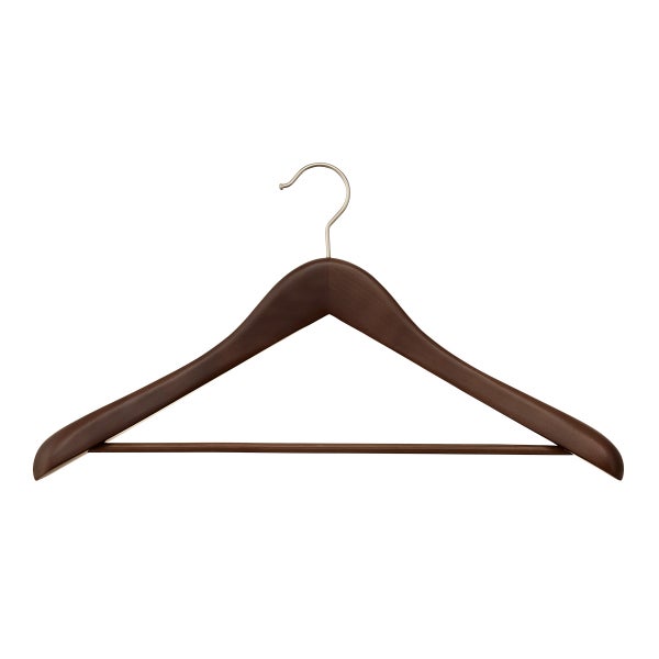 The Container Store Superior Stained Birch Wooden Coat & Suit Hanger