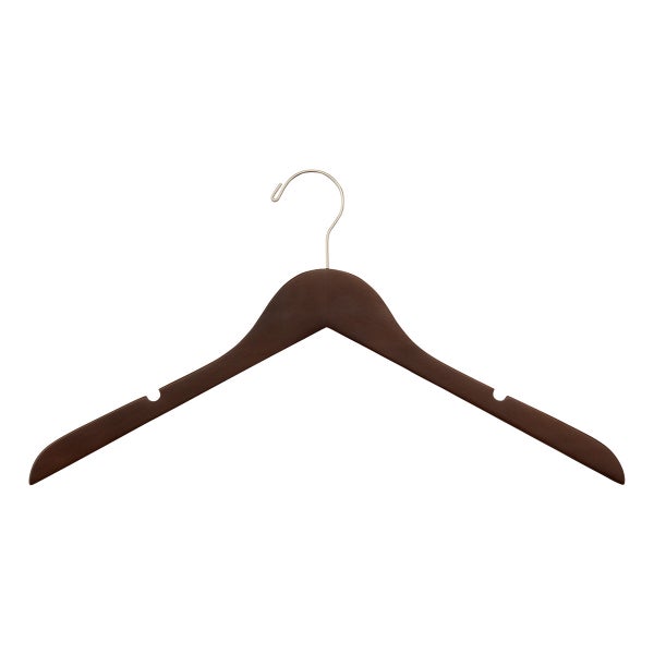 The Container Store Stained Birch Slim Wood Hangers with Notches
