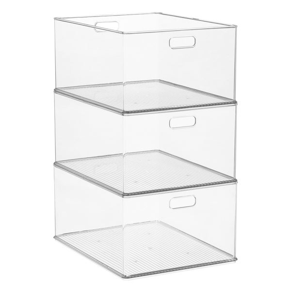 Interdesign Closet Binz Stackable Box with Lid Blouse Clear