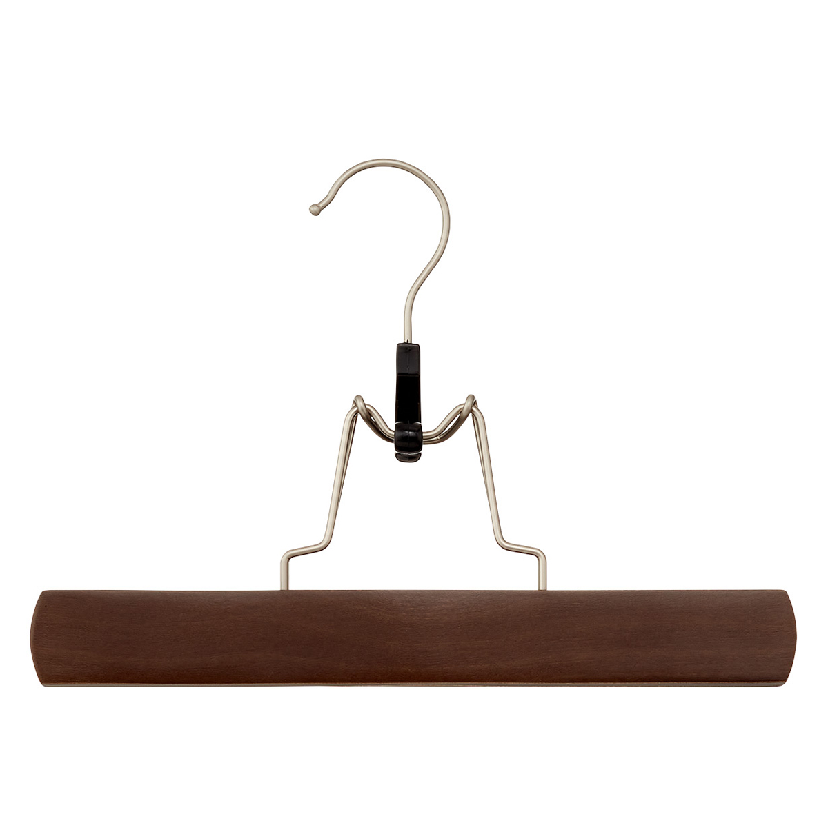 High-Grade Wooden Pants Hangers with Metal Clips Grip Clip Pants Hanger,  Smooth Finish Solid Wood