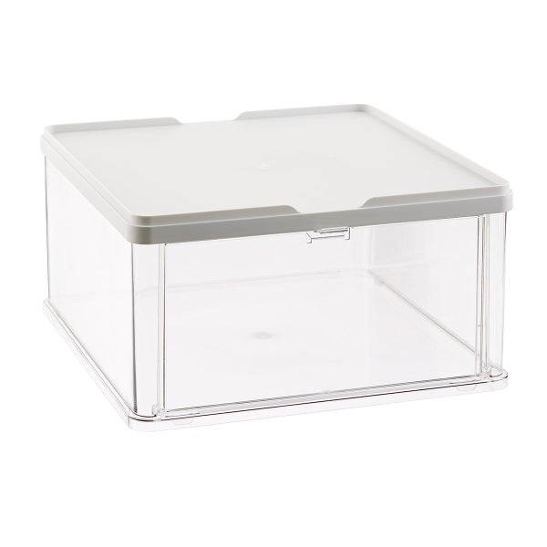 iDesign Manhattan Modular Storage Drop-Front Bin with Lid