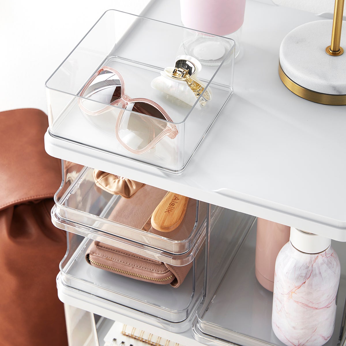 iDesign Manhattan Clear Drawer Organizer