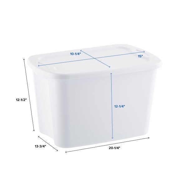 Sterilite 10 gal. Tote Box - Black - 20-5/8 x 14-1/8 x 12-3/8 H - Each