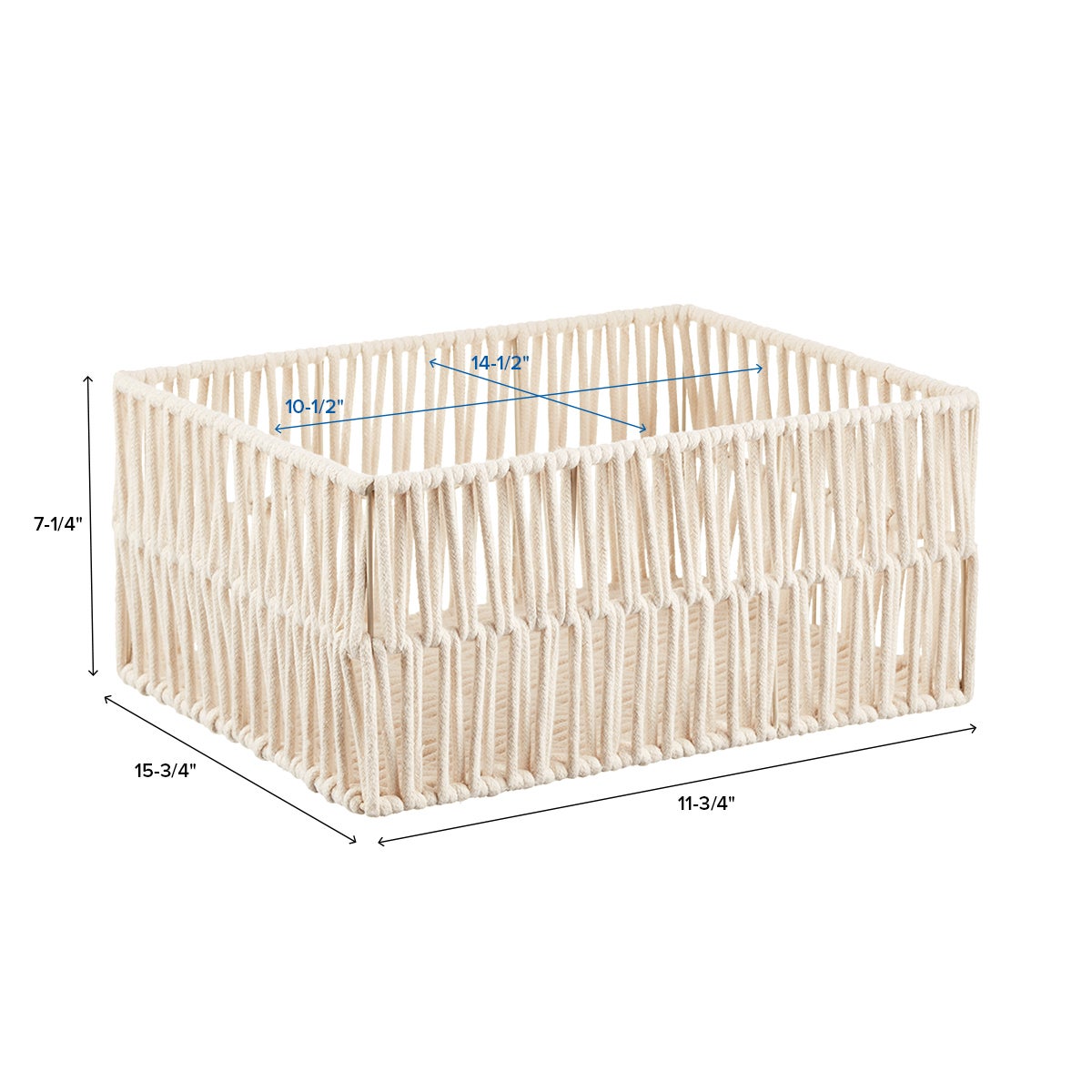 The Container Store Luna Cotton Open Bin