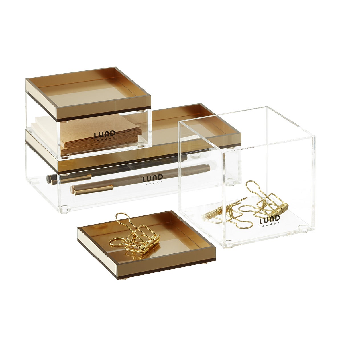 Lund London Blair Acylic Desktop Stacking Organizers