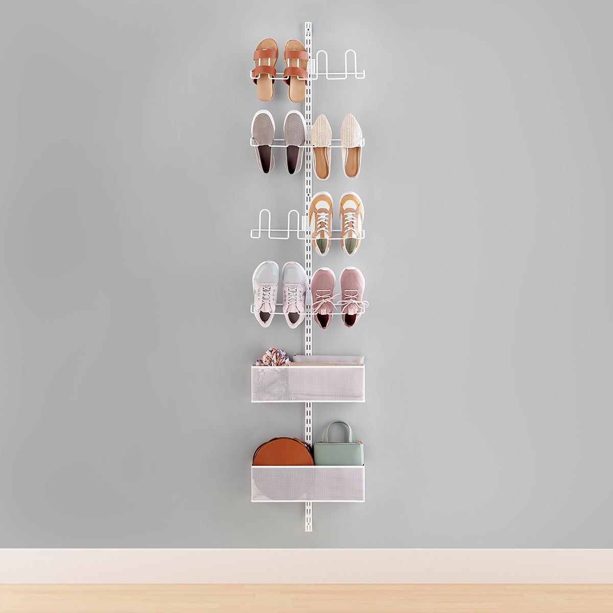 Elfa Decor 4' Shoe Wall