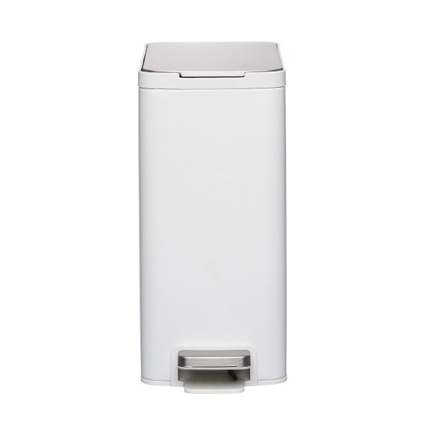 The Container Store 2.6 gal Premium Stainless Steel Slim Step Trash Can