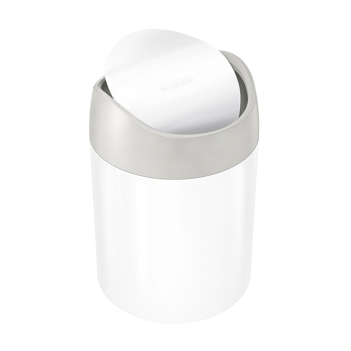simplehuman Stainless Steel Swing Lid Countertop Trash Can The