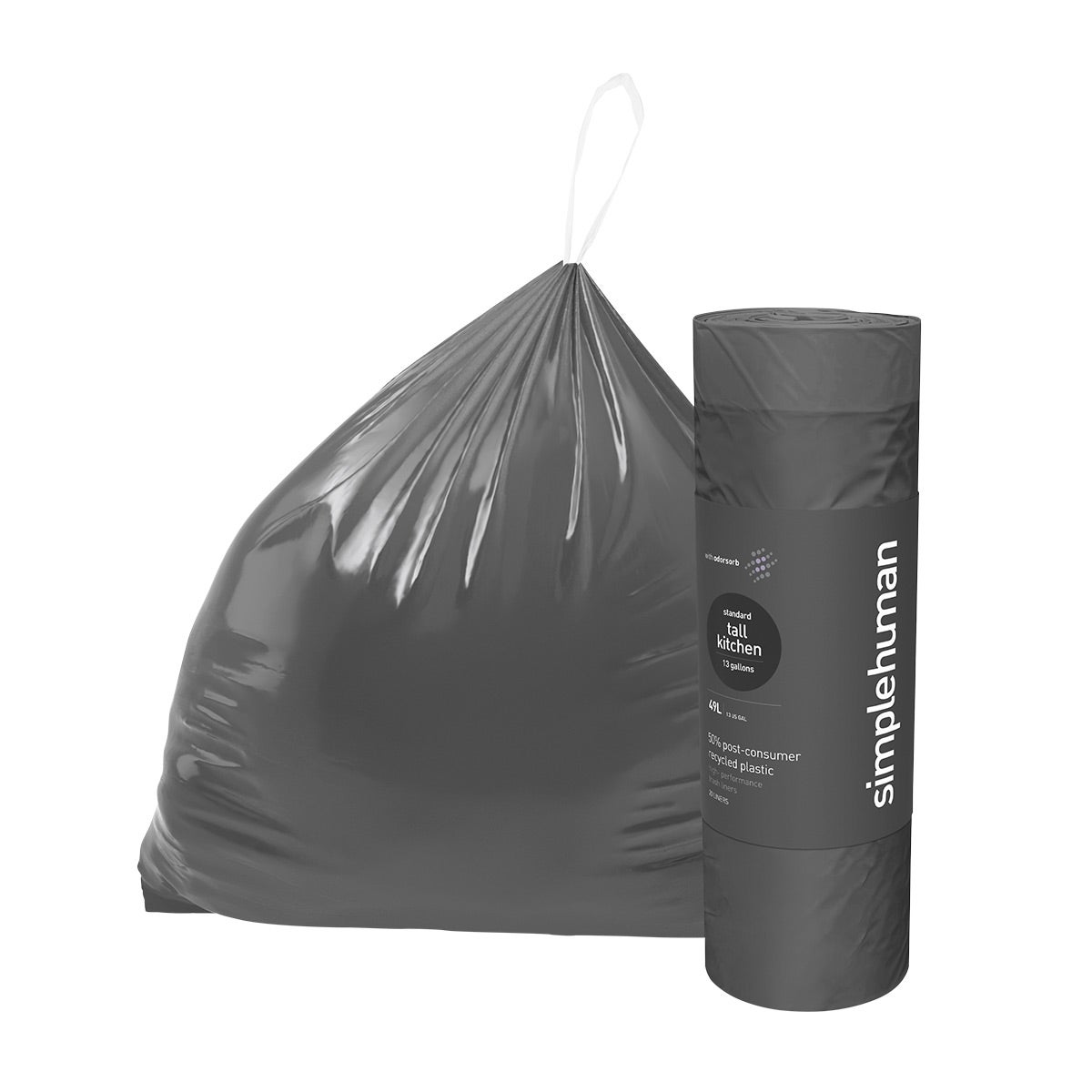 Large 13 Gallon Trash Bags - Household and Kitchen Cleaning Supplies -  Trash Bags 13 Gallon Tall Kitchen Trash Bags - Unscented Black Trash Bags  and Compost Bags - Large Trash Bags for Lawn Care 