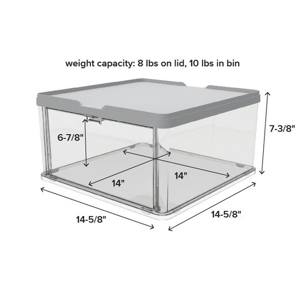 iDesign Manhattan Modular Storage Drop-Front Bin with Lid