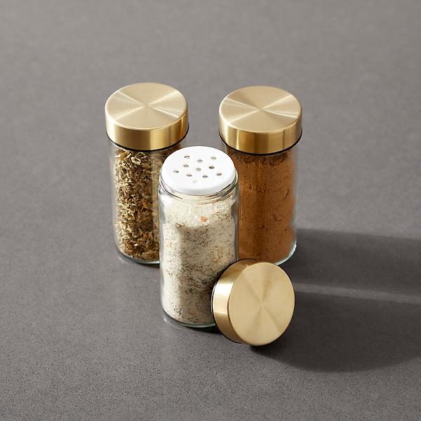 Spice Jars, Glass Herb Sifter Jars